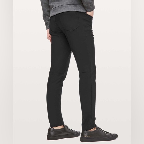 Inseam 33” Lululemon Grey Black (Stoney color?) 32” Waist ABC Pants Skinny - Picture 4 of 16